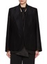 Main View - Click To Enlarge - GIA STUDIOS - Peak lapel Wool Silk Blazer And Gilet