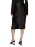 Back View - Click To Enlarge - GIA STUDIOS - Moon Wrap Front Silk Midi Skirt