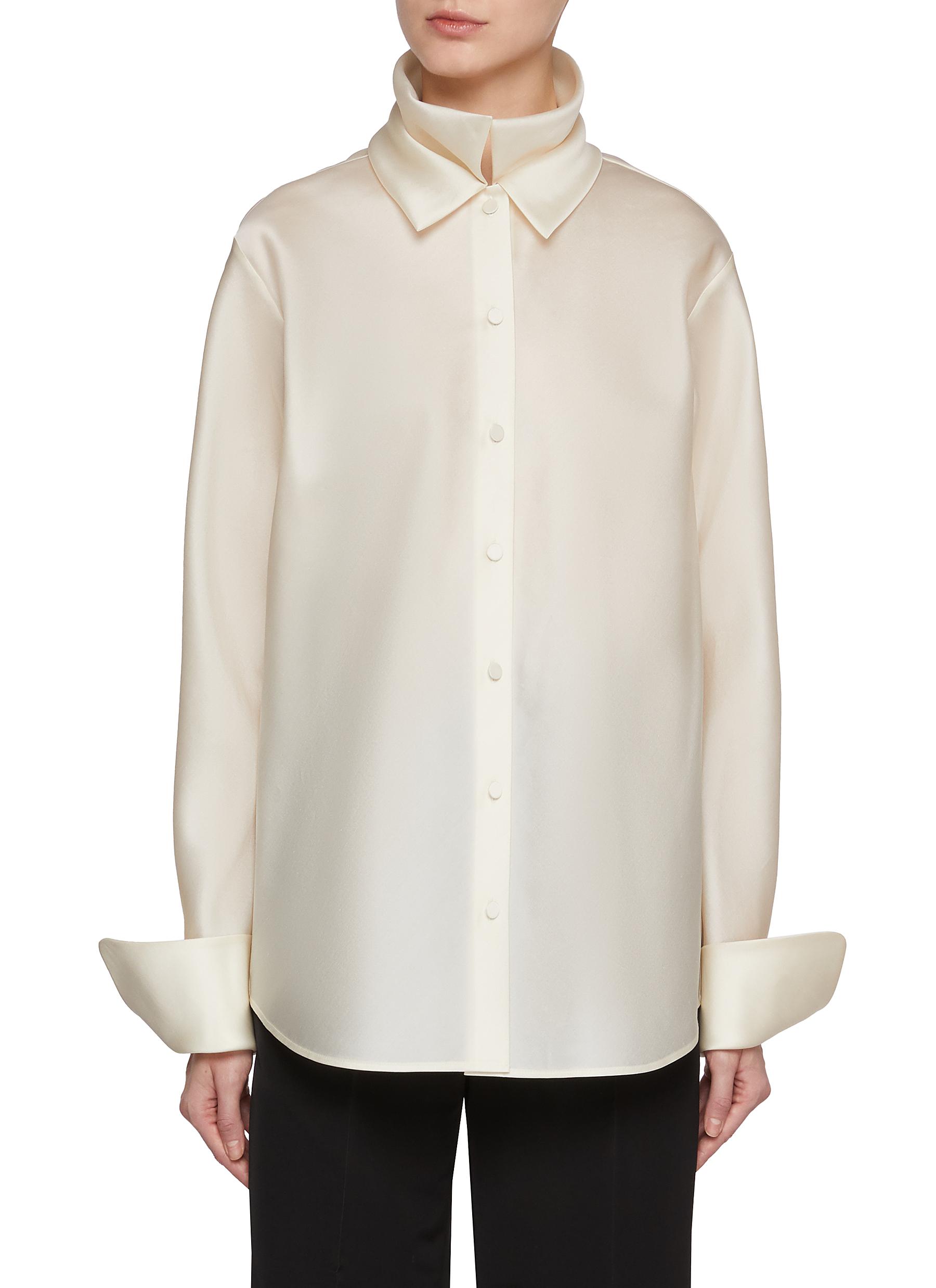 GIA STUDIOS | Lunar Double Collar Silk Shirt