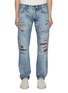 Main View - Click To Enlarge - WASHI - Medium Washed Vintage Patchwork Jeans
