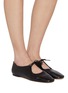 Figure View - Click To Enlarge - AEYDE - Della Leather Ballerina Flats