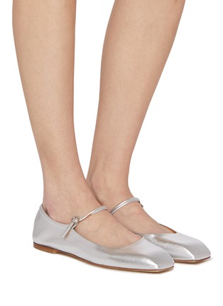 Figure View - Click To Enlarge - AEYDE - Uma Leather Ballerina Flats