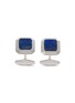 Main View - Click To Enlarge - TATEOSSIAN - Rhodium Plated Sterling Silver Lapis Signature Octo Cufflinks