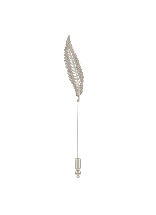 Main View - Click To Enlarge - TATEOSSIAN - Palladium Plated Base Metal Polish Fern Leaf Pin