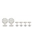 Main View - Click To Enlarge - TATEOSSIAN - Palladium Plated Base Metal Mother of Pearl Cufflink and Stud Set