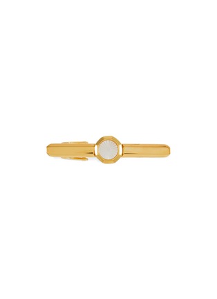 Main View - Click To Enlarge - TATEOSSIAN - Polished Gold Plated Brass Mother of Pearl Flare Tie Clip