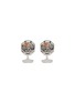 Main View - Click To Enlarge - TATEOSSIAN - Gunmetal Rose Gold Palladium Plated Herxag Enamel Octo Gear Cufflinks