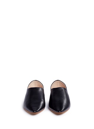 Front View - Click To Enlarge - ACNE STUDIOS - Leather babouche slides