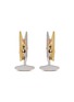 Main View - Click To Enlarge - TATEOSSIAN - Rhodium Plated Sterling Silver 18K Gold Mayfair Peg Cufflinks