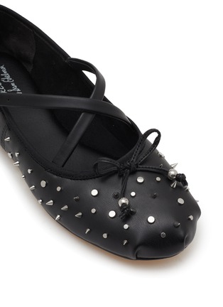 Detail View - Click To Enlarge - CIRCUS BY SAM EDELMAN - Zuri Crisscross Studded Ballerina Flats