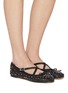 Figure View - Click To Enlarge - CIRCUS BY SAM EDELMAN - Zuri Crisscross Studded Ballerina Flats