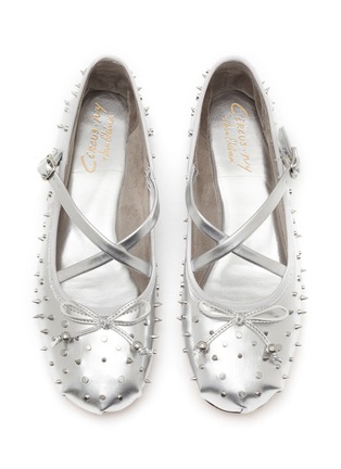 Detail View - Click To Enlarge - CIRCUS BY SAM EDELMAN - Zuri Crisscross Studded Ballerina Flats