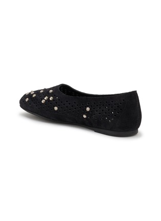  - PEDRO GARCIA  - Ariane Crystal Studs Suede Ballerina Flats