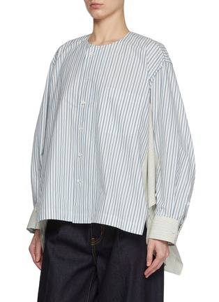 Detail View - Click To Enlarge - BEAUTIFUL PEOPLE - Double End Striped Cotton Pyjamas Shirt