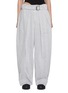 Main View - Click To Enlarge - BEAUTIFUL PEOPLE - Buckled Hem Belted Cotton Hemp Wide Leg Pants