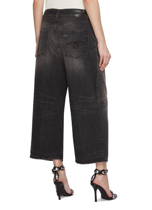 Back View - Click To Enlarge - R13 - Crop Wide Leg Dark Wash Jeans