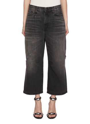 Main View - Click To Enlarge - R13 - Crop Wide Leg Dark Wash Jeans