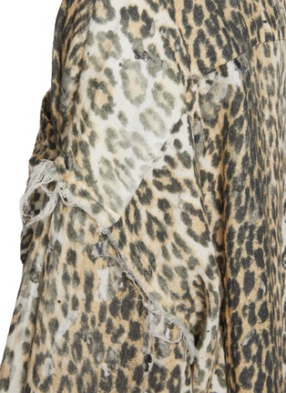  - R13 - Cheetah Print Shredded Seam Cotton Shirt