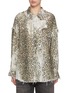 Main View - Click To Enlarge - R13 - Cheetah Print Shredded Seam Cotton Shirt