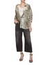 Figure View - Click To Enlarge - R13 - Cheetah Print Shredded Seam Cotton Shirt