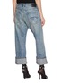 Back View - Click To Enlarge - R13 - X-BF Turned Up Cuff Light Wash Jeans