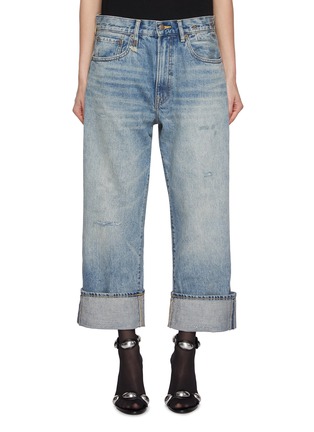 Main View - Click To Enlarge - R13 - X-BF Turned Up Cuff Light Wash Jeans