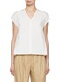 Main View - Click To Enlarge - THE LOOM - Drawstring V-neck  Cotton Top