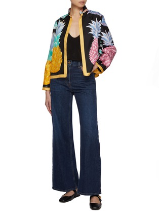 Figure View - Click To Enlarge - LILYEVE - Pineapple Print Silk Jacket
