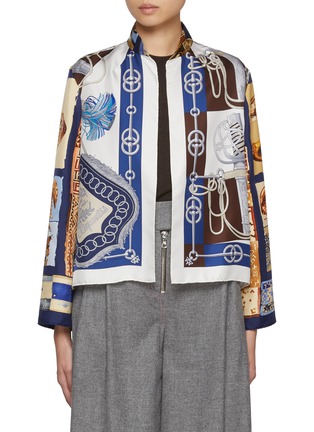 Main View - Click To Enlarge - LILYEVE - Chain Print Silk Jacket