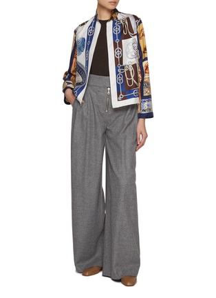Figure View - Click To Enlarge - LILYEVE - Chain Print Silk Jacket