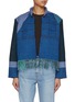 Main View - Click To Enlarge - LILYEVE - Blue Print Blanket Cashmere Wool Jacket