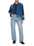 Figure View - Click To Enlarge - LILYEVE - Blue Print Blanket Cashmere Wool Jacket