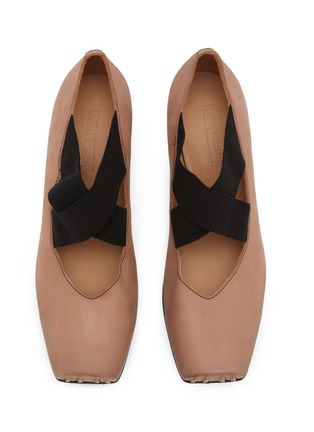 Detail View - Click To Enlarge - UMA WANG - 45 Crisscross Elastic Band Leather Pumps