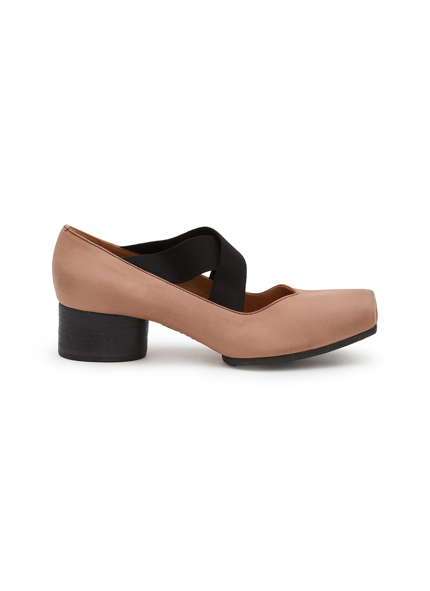 UMA WANG | 45 Crisscross Elastic Band Leather Pumps | Women
