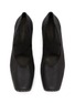 Detail View - Click To Enlarge - UMA WANG - Crisscross Elastic Band Leather Ballerina Flats