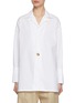 Main View - Click To Enlarge - DARKPARK - Jodie Camp Collar Cotton Long Tunic Shirt