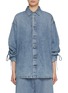 Main View - Click To Enlarge - DARKPARK - Keanu Drawstring Sleeve Long Denim Shirt