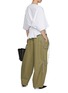 Figure View - Click To Enlarge - DARKPARK - Phebe Barrel Fit Chain Embellished Cotton Blend Pants