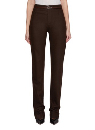 Main View - Click To Enlarge - THE FRANKIE SHOP - Morrison Long Pants With Jessie Leather Belt