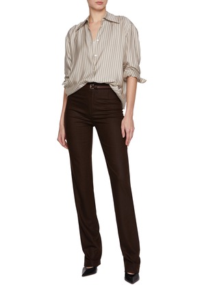 Figure View - Click To Enlarge - THE FRANKIE SHOP - Morrison Long Pants With Jessie Leather Belt