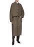 Figure View - Click To Enlarge - UMBER POSTPAST - Natural Dyed Layered Trench Coat