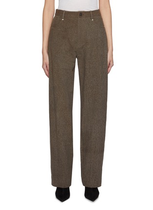 Main View - Click To Enlarge - UMBER POSTPAST - Salt Dyed Cotton Trousers