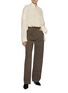 Figure View - Click To Enlarge - UMBER POSTPAST - Salt Dyed Cotton Trousers