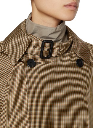  - UMBER POSTPAST - Chequered Silk Taffeta Trench Coat