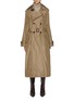 Main View - Click To Enlarge - UMBER POSTPAST - Chequered Silk Taffeta Trench Coat