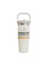 Detail View - Click To Enlarge - STANLEY - The Varsity Iceflow™ Flip Straw Tumbler 30 oz — Cream Ash Stripe