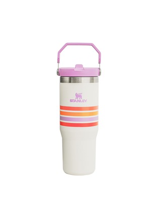 Detail View - Click To Enlarge - STANLEY - The Varsity Iceflow™ Flip Straw Tumbler 30 oz — Cream Lilac Stripe