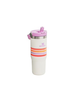 Detail View - Click To Enlarge - STANLEY - The Varsity Iceflow™ Flip Straw Tumbler 30 oz — Cream Lilac Stripe