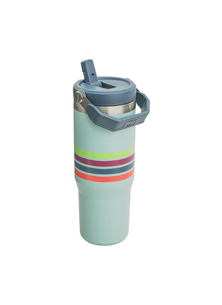 Detail View - Click To Enlarge - STANLEY - The Varsity Iceflow™ Flip Straw Tumbler 30 oz — Seafoam Stripe