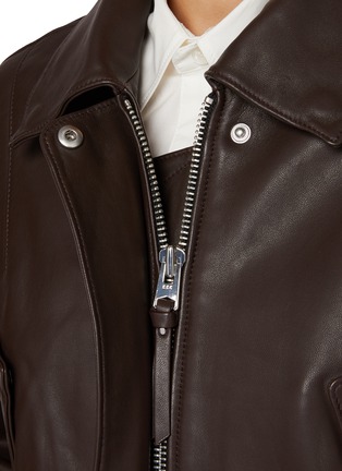  - SHOREDITCH SKI CLUB - Elle Leather Bomber Jacket